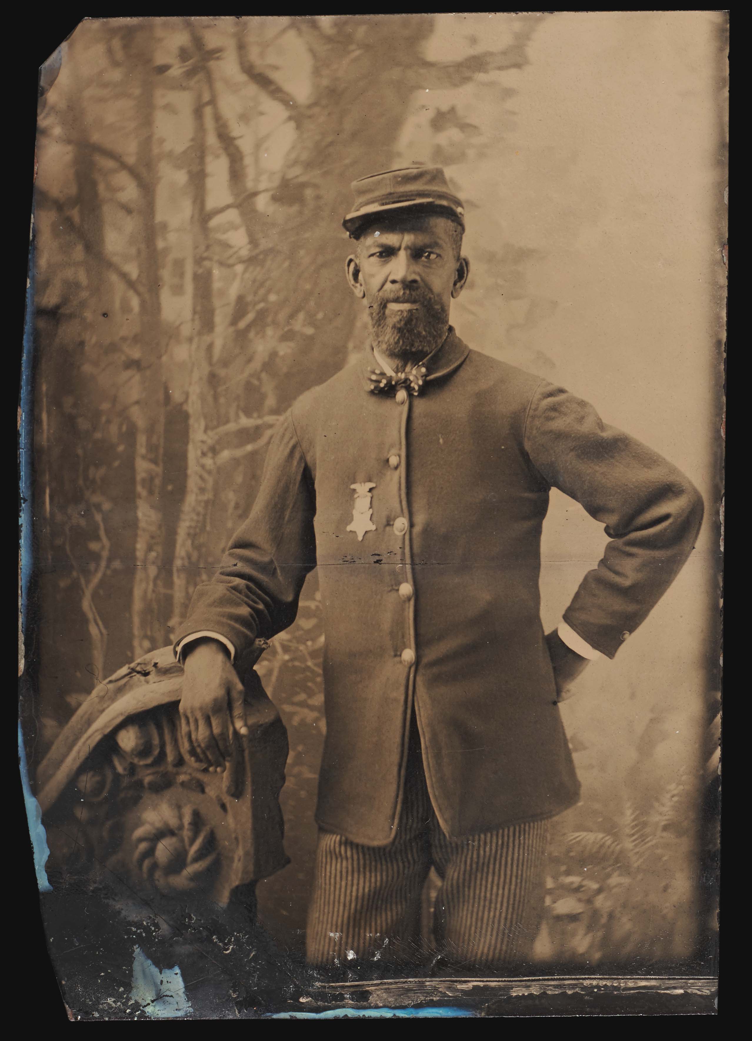 Portrait of a Civil War Veteran Wearing a Grand Army of the Republic Medal 